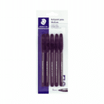 STAEDTLER 5PK BLACK BALLPOINT PENS MEDIUM 4320M-9BK5
